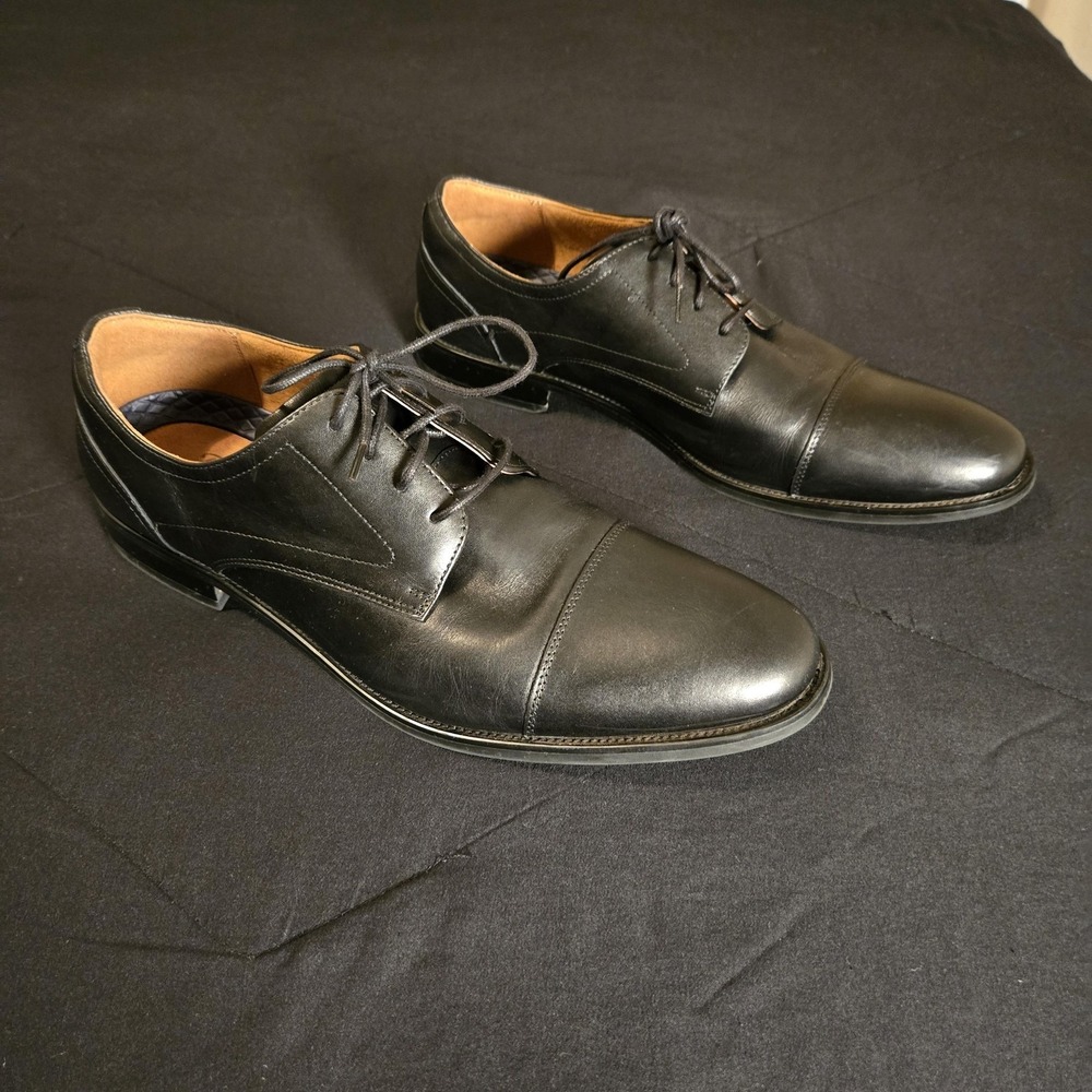 Florsheim Shoes Mens Size 13M Black Leather Cap Toe Derby Dress Shoes Comfort‎